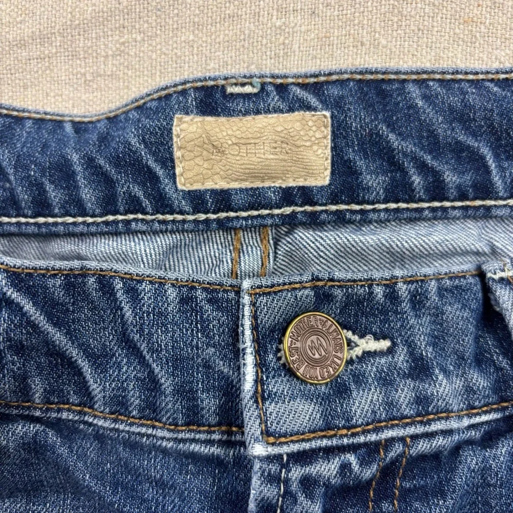Mother The Dropout Slim Boyfriend Jeans Womens 26 Blue Medium Wash Denim - Picture 3 of 11